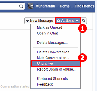 Get Back Facebook Messages from Archived File